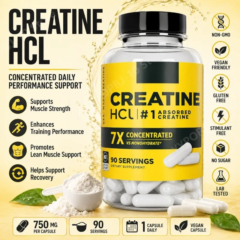 Creatine Hcl Capsule - Creatine HCl 750mg 90 Capsules Fitness