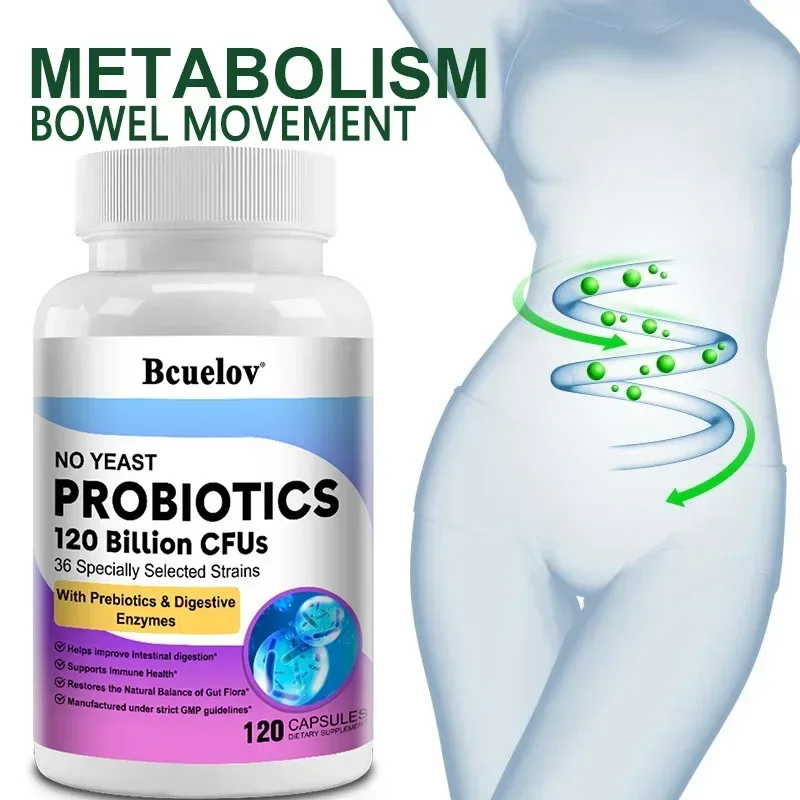 Digestive Enzyme Blend - Digestive Health Probiotics 120 Billion CFU